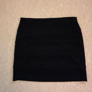 Black mini skirt